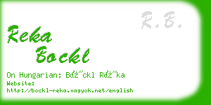 reka bockl business card